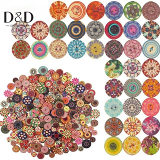 50/100 Peças Botões Decorativos De Madeira Estampado Floral Sortido 2 Furos Artesanal Florais Pintados Manguito DIY Costura Artesanato em Oferta na Shopee