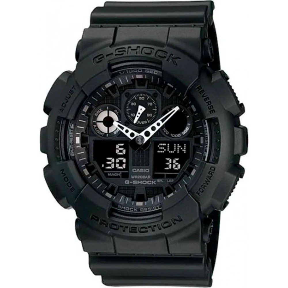 Relógio de Pulso Masculino Casio G-Shock Anadigi Prova D´Agua 200 metros GA-100-1A1DR