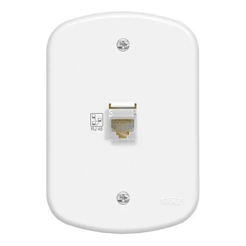 CONJUNTO TOMADA  REDE INFORMATICA RJ45 8 VIAS FAME BLANC