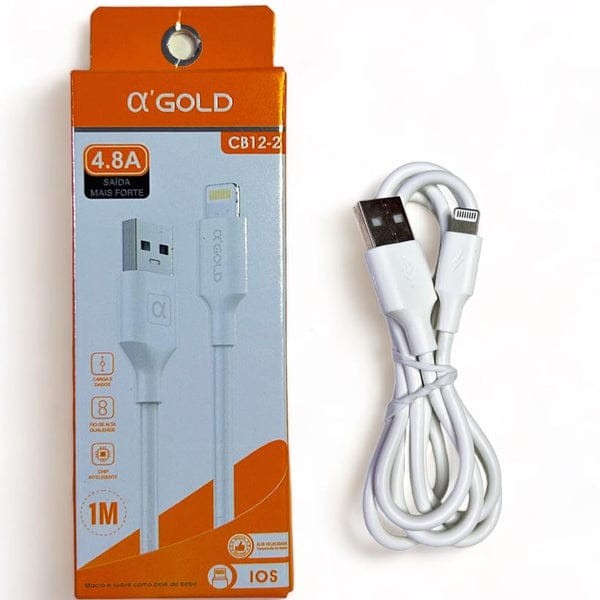 Cabo Apple Carregador Rápido Turbo IOS/Iphone Lightning Resistente 1M