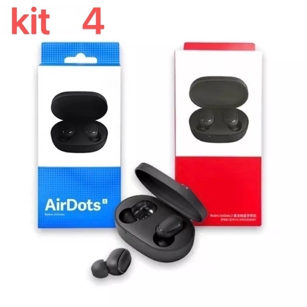 kit 4  A6S TWS Fone De Ouvido Sem Fio Bluetooth 5.0 Estéreo Macaron Mini Fones Para  Smartphones JIMMY