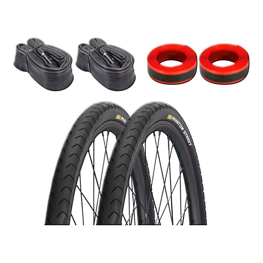 Par Pneu 26x1.5 Pirelli Phantom Street 2 Camara + Antifuro