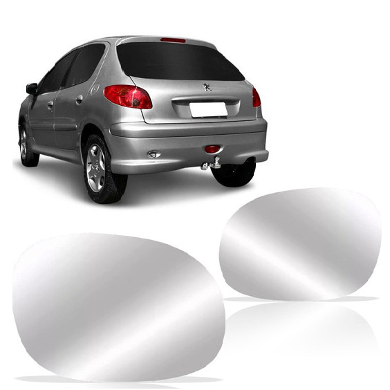 Lente Espelho Refil Retrovisor Peugeot 206 207 99 00 01 02..Sem Base