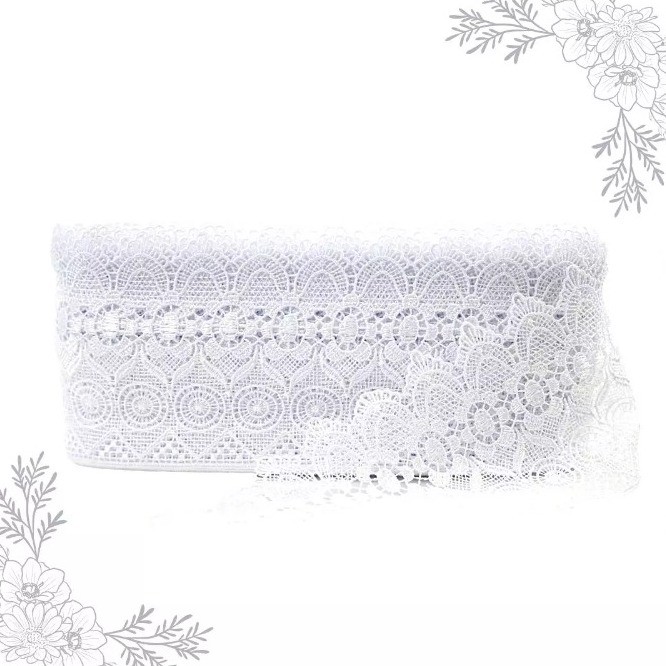 Renda Guipir CHL-582 10.0 Cm -  Rolo C/13.7 Metros Cor:Branco