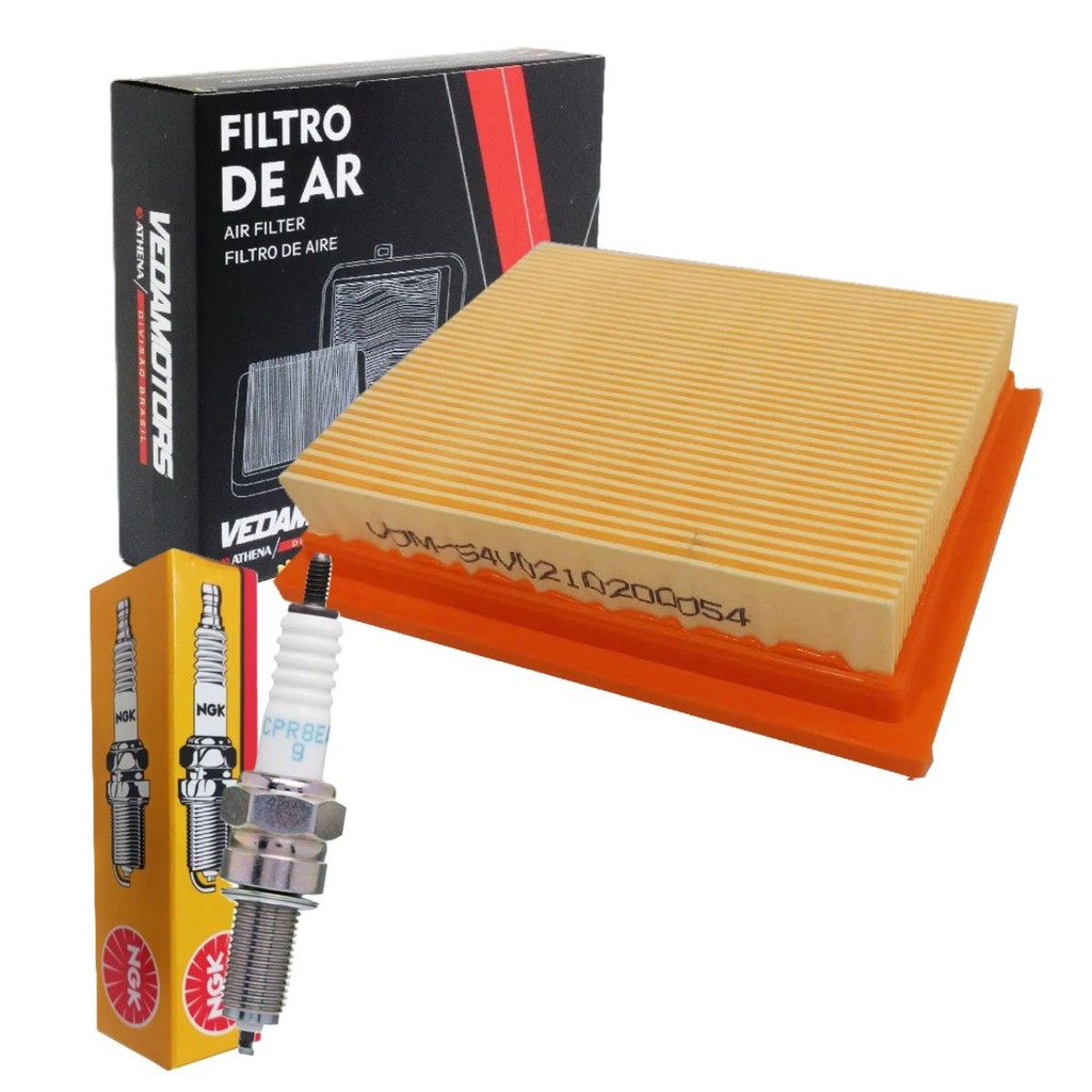 Filtro de Ar + Vela Ngk Cg 150 TItan 2009-2013 / Nxr 150 Bros em Oferta na Shopee