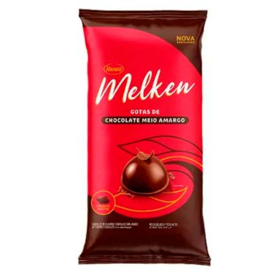 Chocolate em Gotas Meio Amargo - Melken - 2,05kg - 01 unidade - Harald - Rizzo em Oferta na Shopee