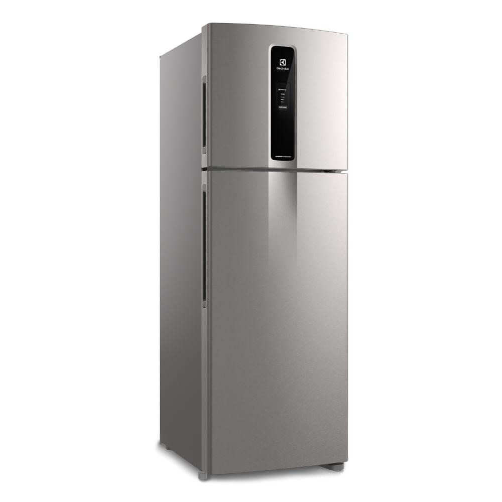 Detalhes do Geladeira Electrolux Frost Free Duplex Efficient com AutoSense cor Inox Look 390L (IF43S)