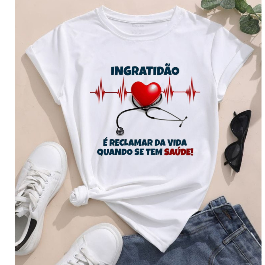 Linda Camiseta Tshirt técnica em enfermagem, blusa feminina enfermeira curso , profissões plus size