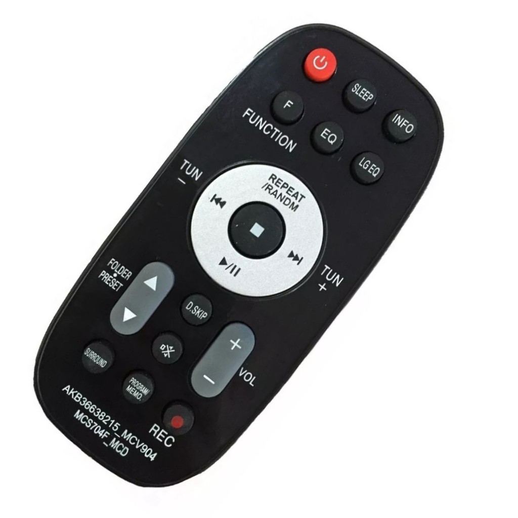 Controle Remoto para Micro System Som Lg MCT354 MCS354F MCS354W MCD504 MCS504F MCS704F MCS704W MCS904F MCS904S MCS904W M