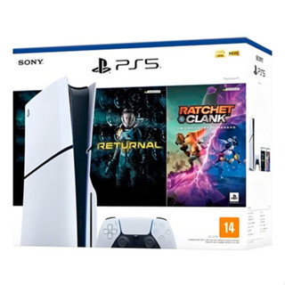 Console Playstation 5 Slim Mídia Física PS5 com 2 Jogos e 1 controle HD de 1 TB