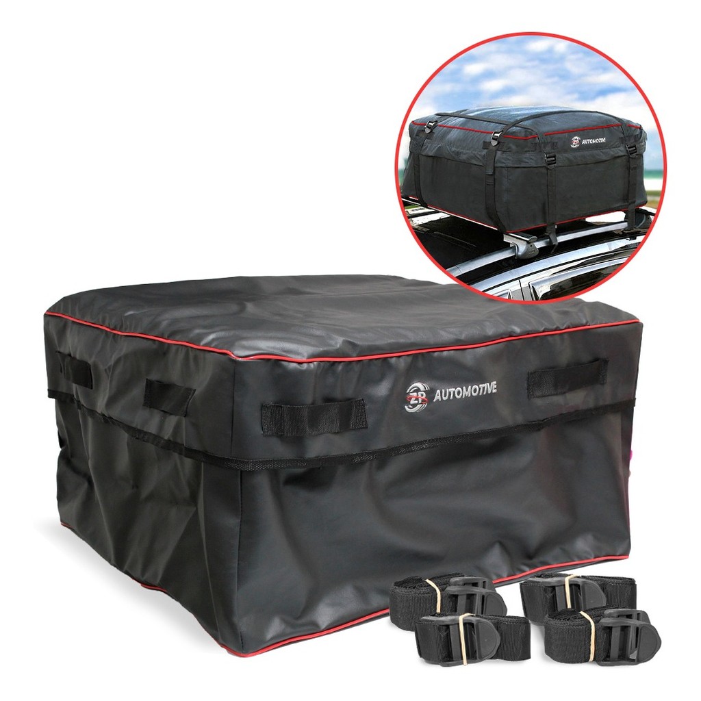 Bagageiro Teto Maleiro Dobrável Impermeável 240 L + Cinta
