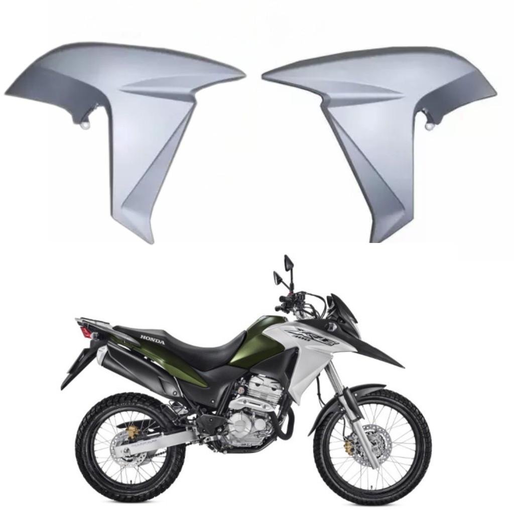 Aleta Guia Aba Lateral Asa Tanque Honda Xre 300 Prata Fosco 2017 2018