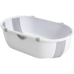 Banheira de Bebe Dobravel Compacta Kiddo Flap Cinza Unissex