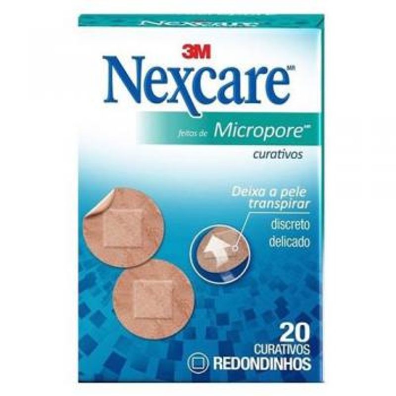 Curativo Redondo Nexcare C/20 Microporoso em Oferta na Shopee