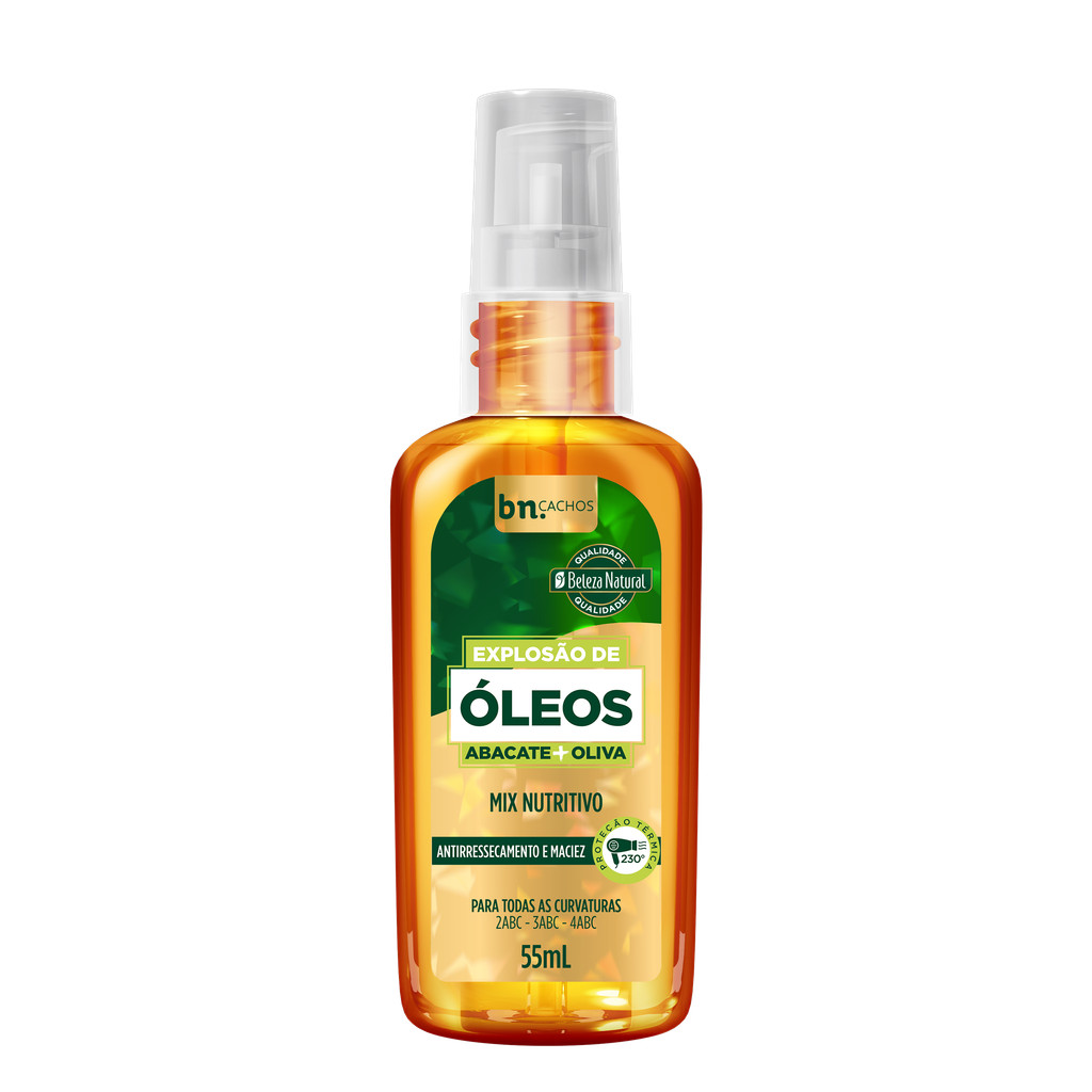 Óleo Capilar Explosão de Óleos Abacate + Oliva 55ml Beleza Natural bn.Cachos em Oferta na Shopee