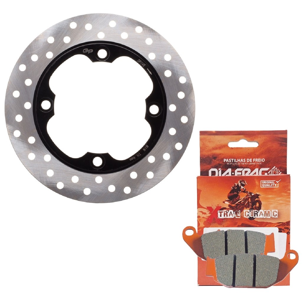 Disco de Freio Traseiro Cb 250f Twister / Cb 300f Twister + Pastilhas Diafrag (Cerâmica) em Oferta na Shopee