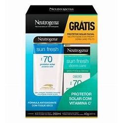 Kit Neutrogena Fps70 Sun Fresh + Protetor Solar Fac F70 40g