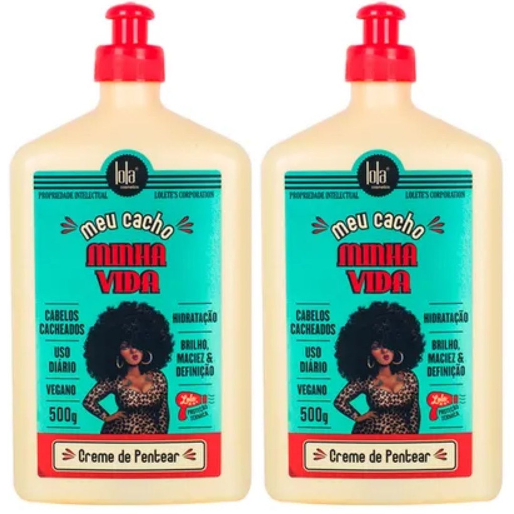 Kit Com 2 Creme Para Pentear Meu Cacho Minha vida Lola 500g