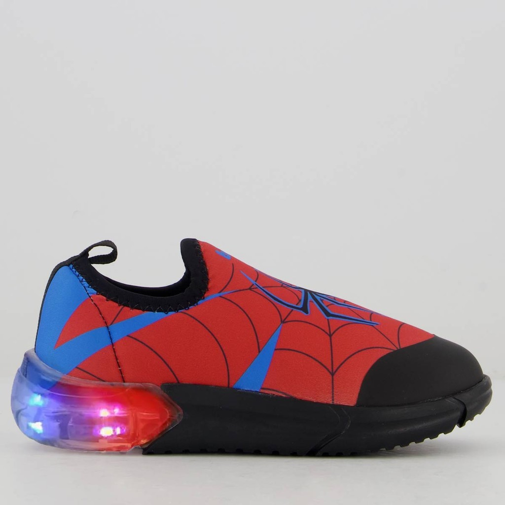 Tênis Bibi Luzes Space Homem Aranha Infantil Vermelho em Oferta na Shopee