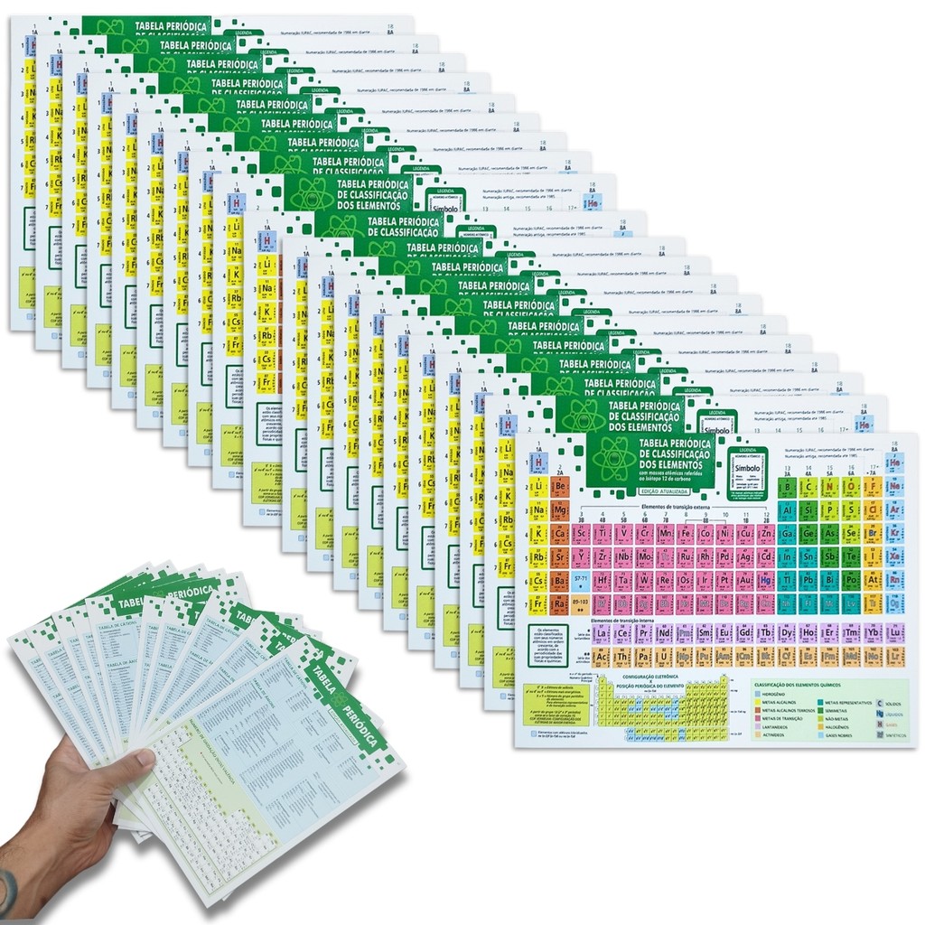 50 Tabela Periódica Elemento Químico Escolar Pequena Vestibular pequena Prova em Oferta na Shopee