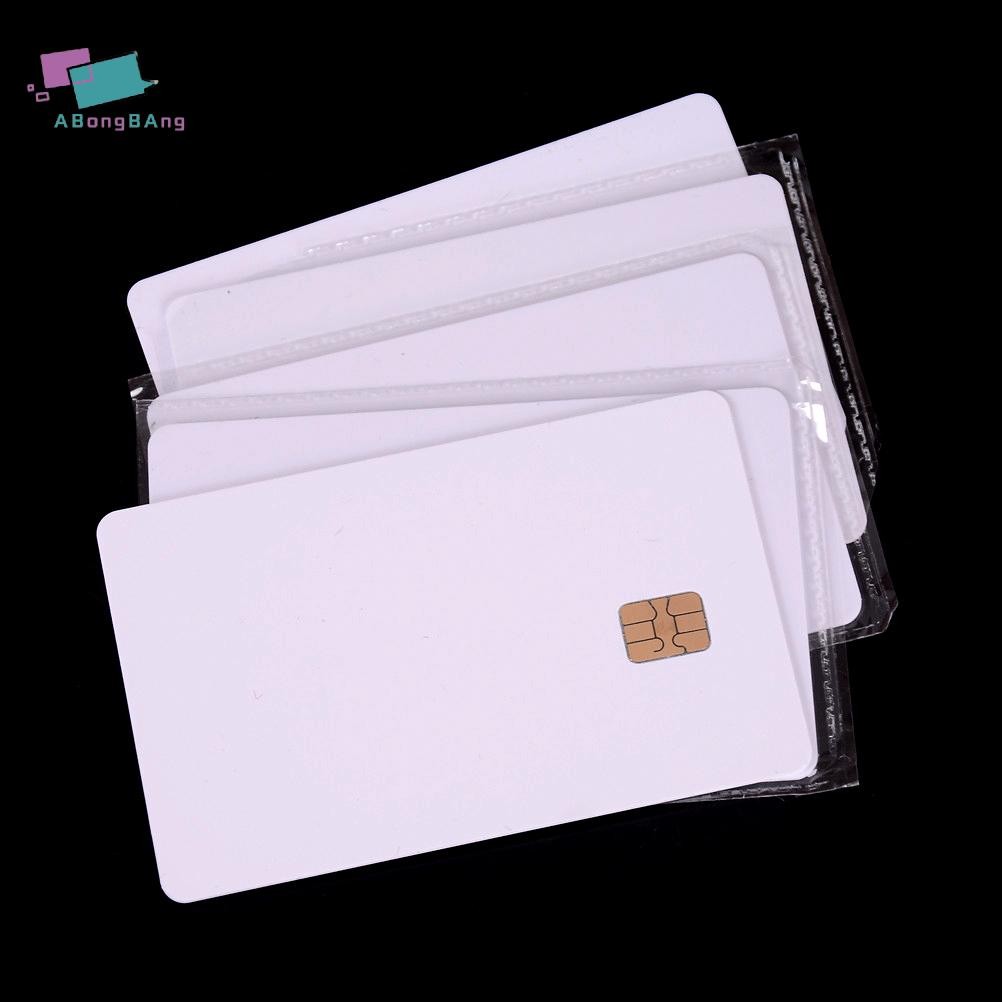 Abongbanghn Novo 5 Peças ISO PVC IC Com Chip SLE4442 Em Branco Cartão Inteligente Contato Segurança