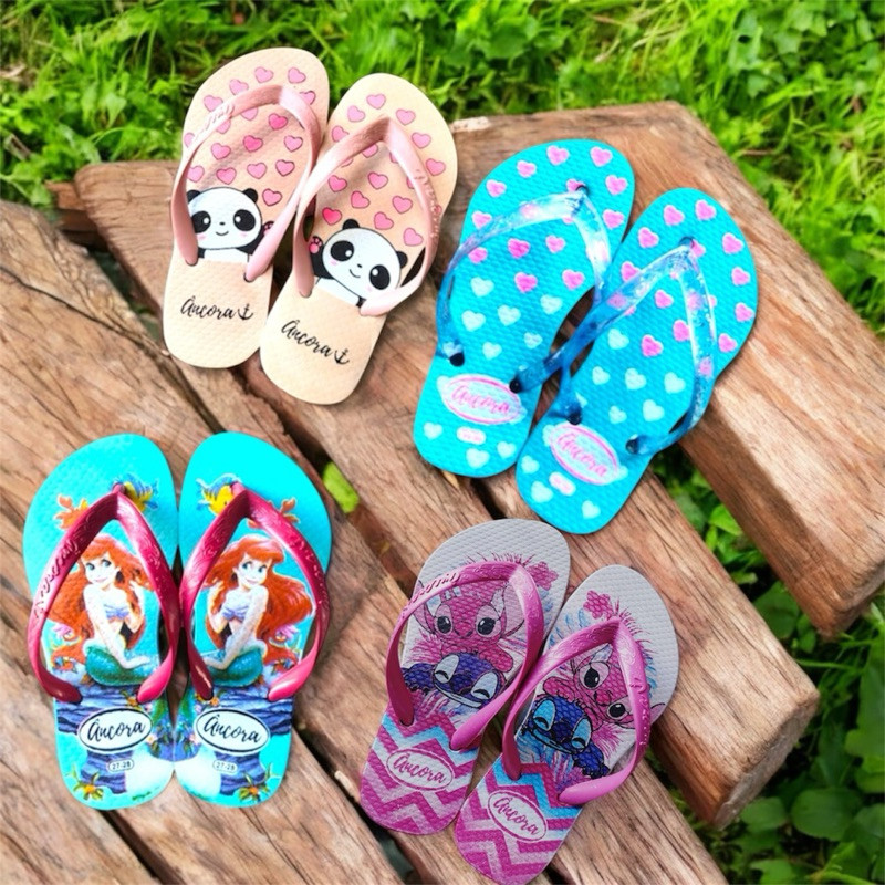 Kit  Chinelo Infantil Chinelinho Menina  Menino. Leve