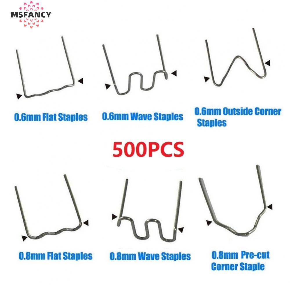 500 Peças 0.6/0.8mm Grampos De Grampeador Quente Para Kit De Reparo De Soldador De Plástico De-Choque De Carro em Oferta na Shopee