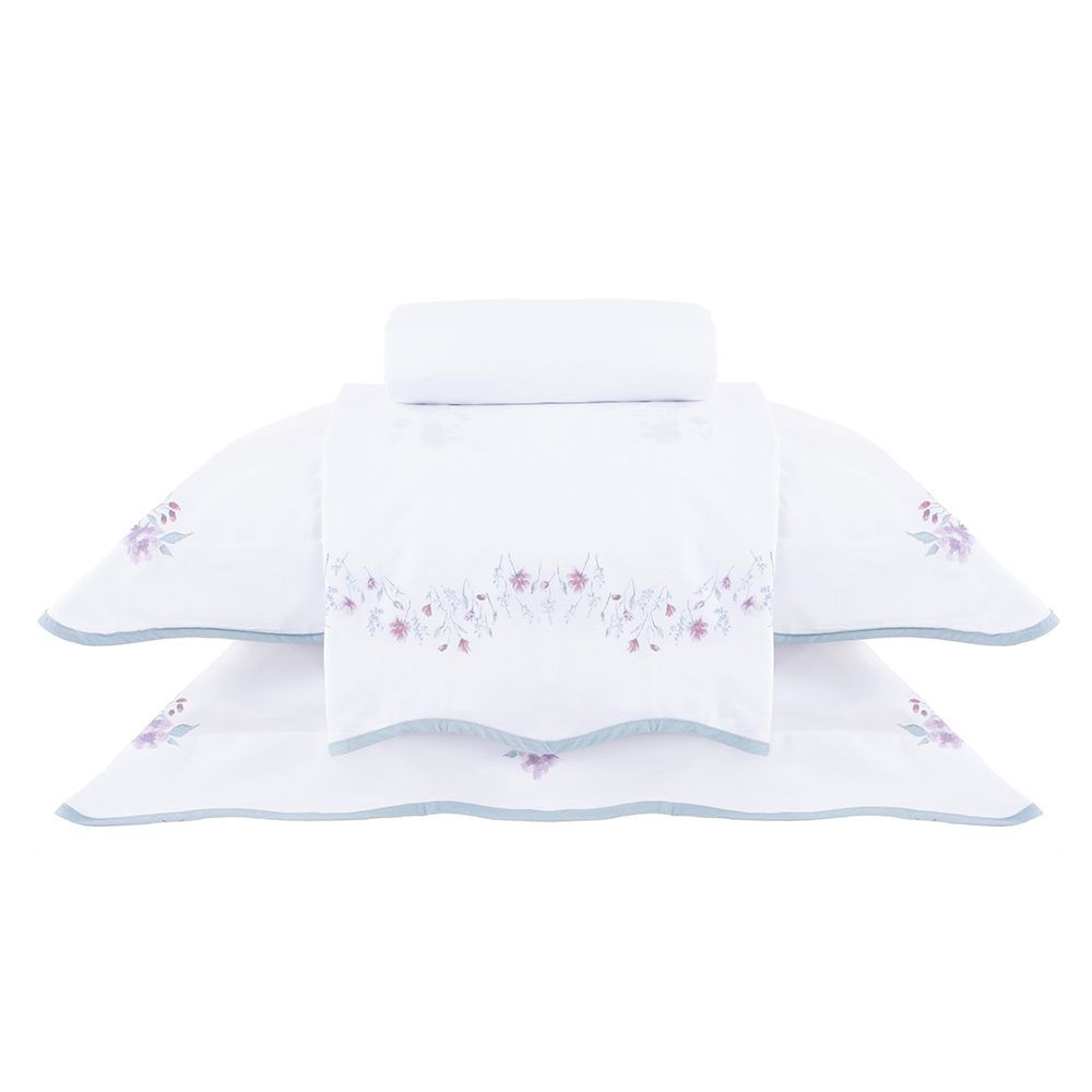 Jogo de Cama Queen Gran Percal 200 Fios Buddemeyer Donna 100% Algodão Penteado Estampado 4 peças em Oferta na Shopee