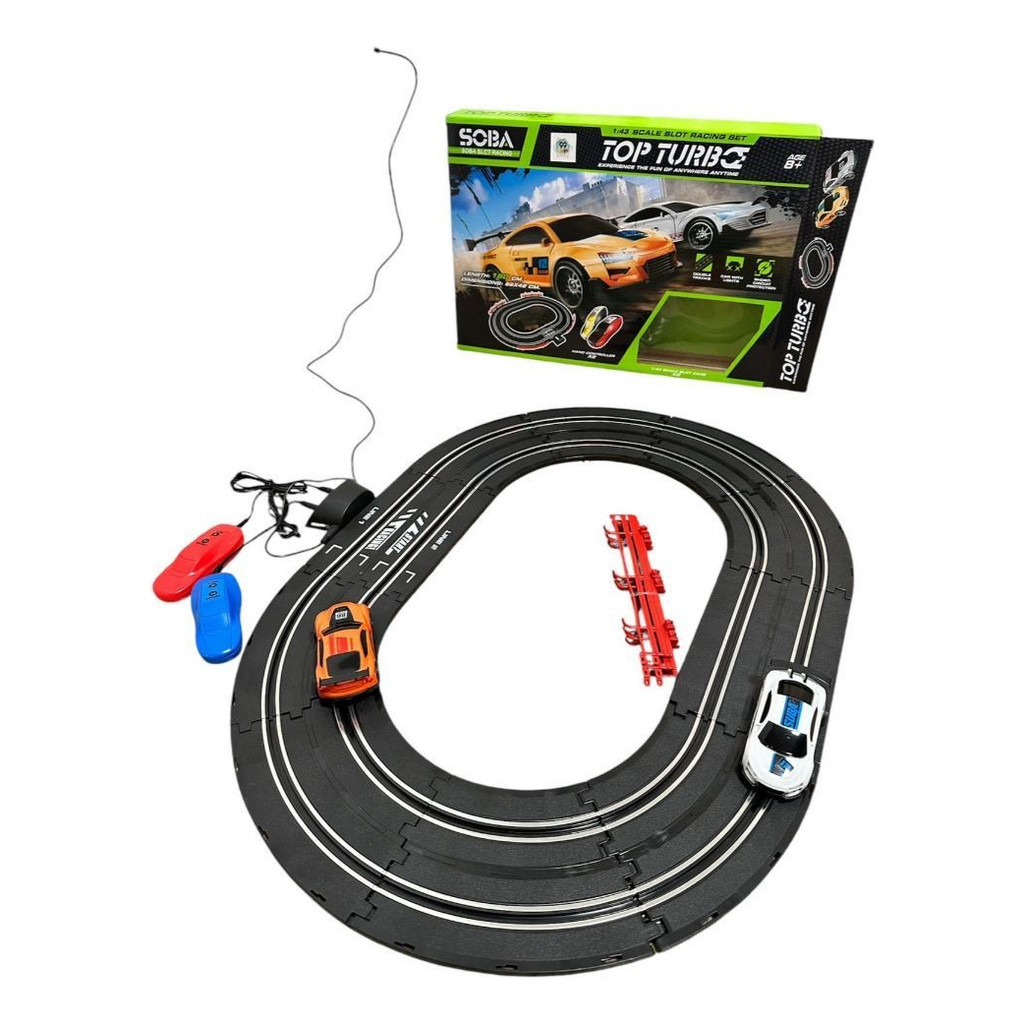 Auto Pista Turbo Run Circuito Oval De Corrida Autorama 180 cm (comprimento da pista)