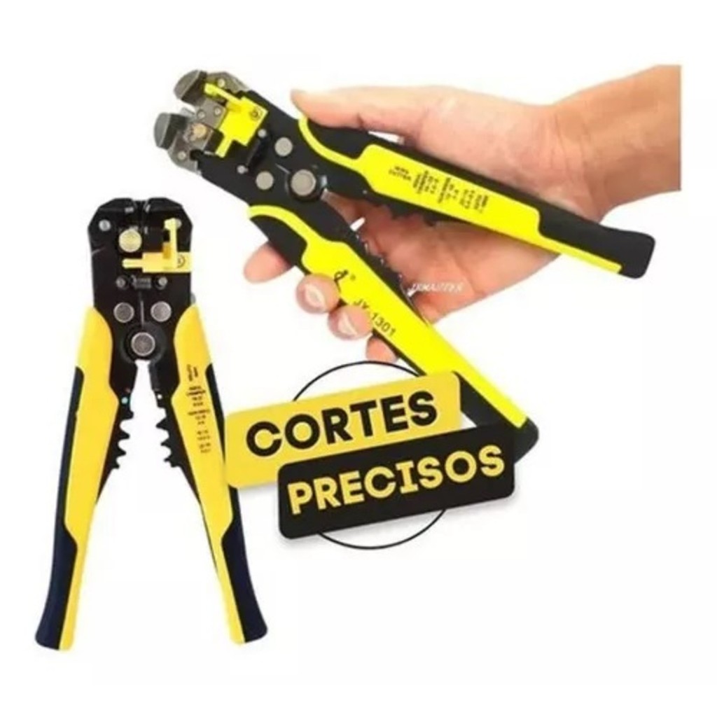 Conjunto Alicate Descascador + Crimpar e 1250 Terminais Ilhós Eletricista — imagem 2 de 2