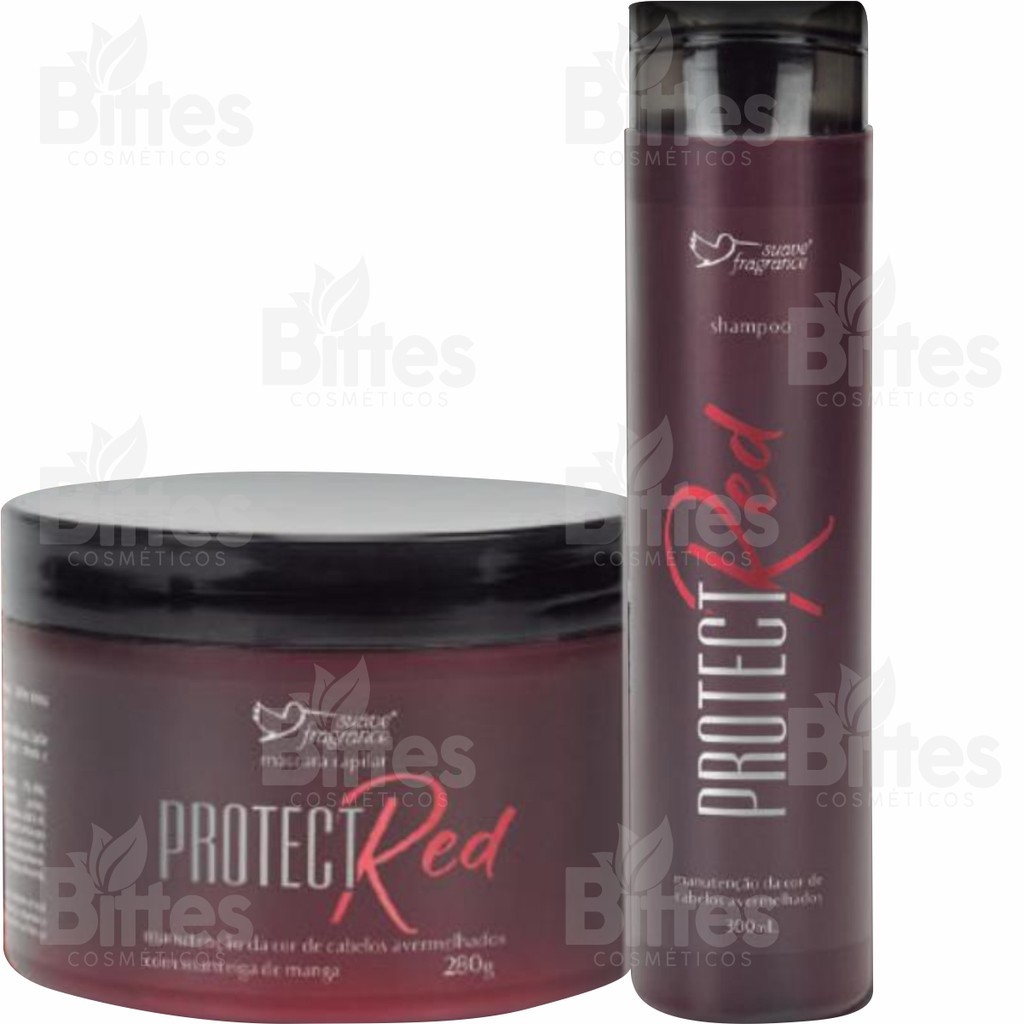 Kit Protect Red Suave Fragrance Cosméticos Vermelho Intenso