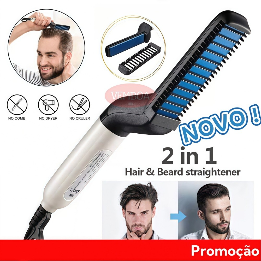 Chapinha prancha Modelador E Alisador De Cabelo E Barba Masculino em Oferta na Shopee
