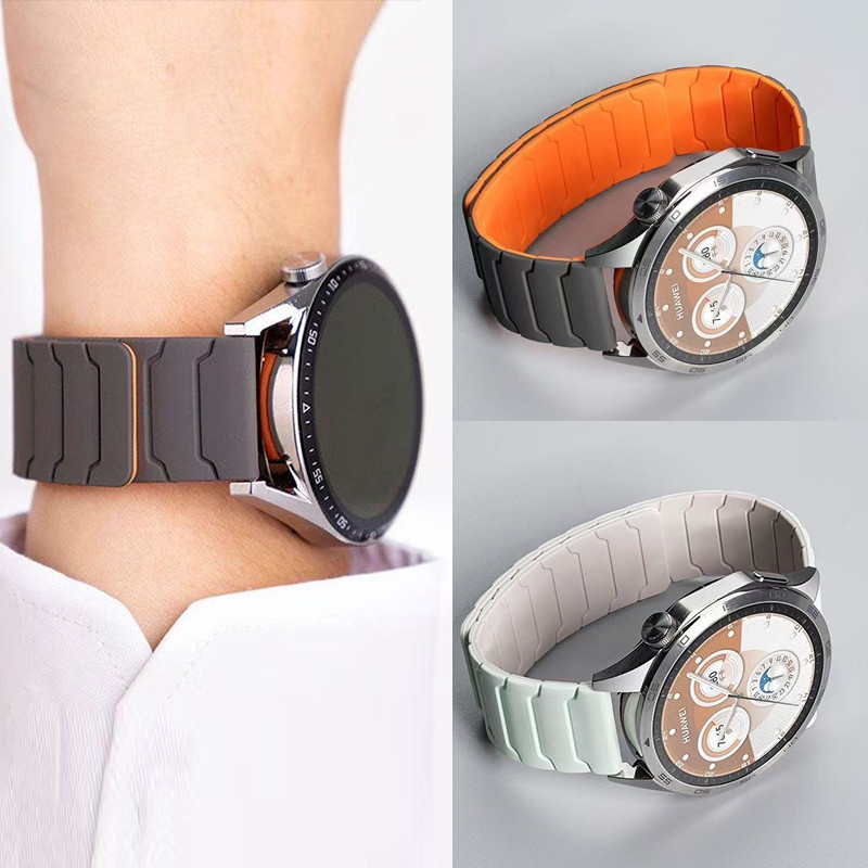 22mm 20mm Pulseira Magnética de Silicone para Amazfit Balance Cheetah Pro Round GTR GTS 4 3 Pro 2 Bip 5 47MM GTS4 2 mini