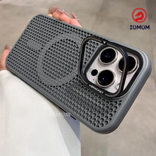 Caso De Resfriamento Respirável Com Suporte De Lente Para iPhone 16 15 14 13 12 Pro Max Magsafe Capa Traseira Resistente em Oferta na Shopee