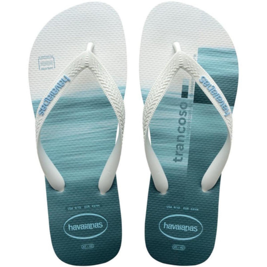 Chinelo Havaianas Top Surfer Masculino - Branco e Verde - Women Shoes