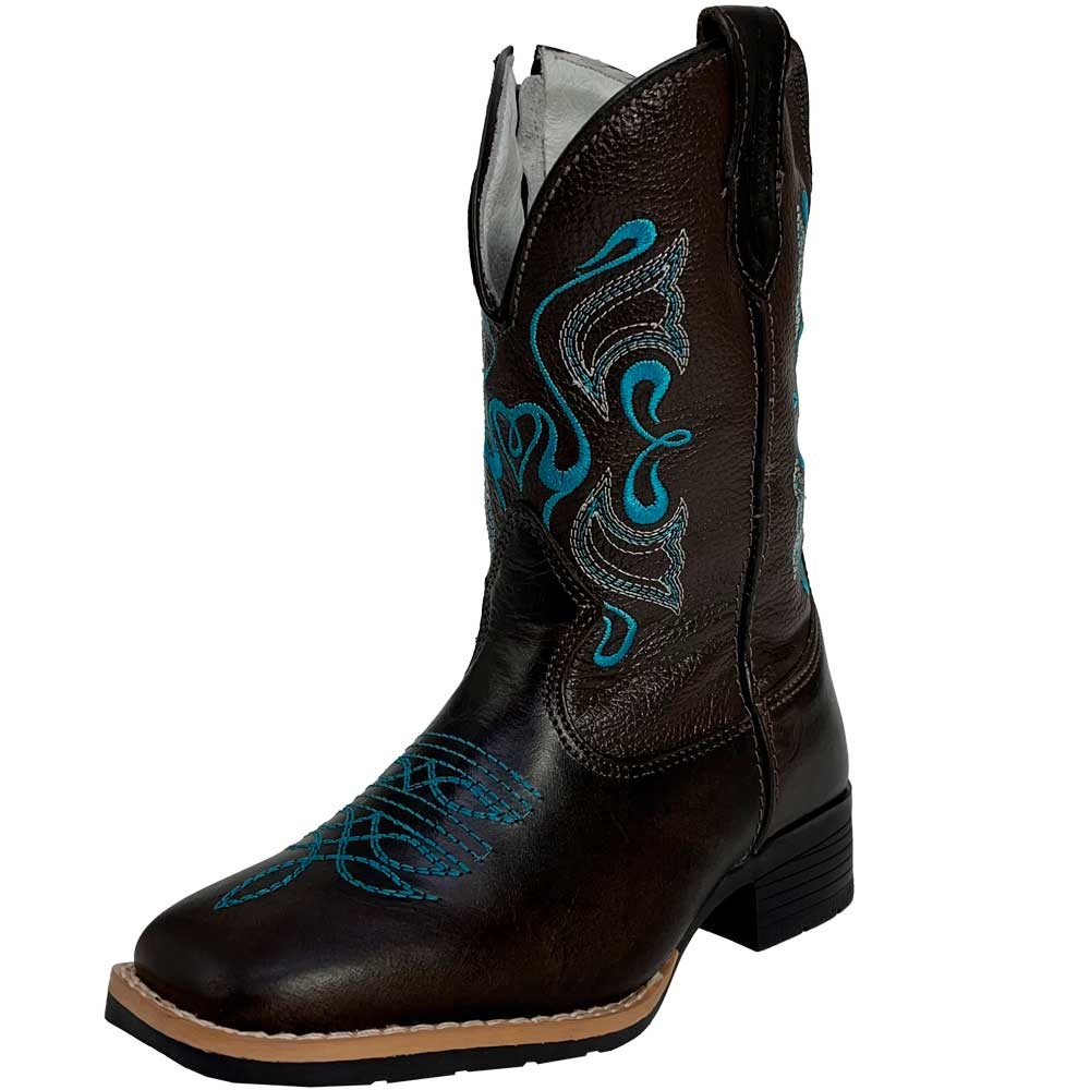 Bota Country Infantil Feminina Turquesa Dawson