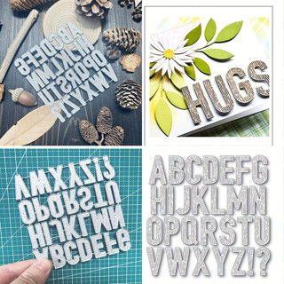 Molde De Corte De Metal Do Alfabeto Inglês De Grão De Madeira , Estênceis Cortados Para Álbum De Scrapbooking DIY , Cart em Oferta na Shopee