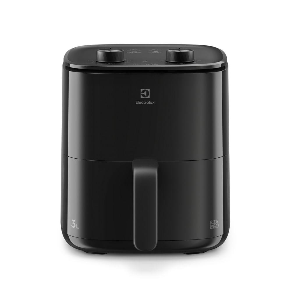 Air Fryer Electrolux por Rita Lobo 3L Preta Efficient c/ Desligamento Automático 1200W (EA...