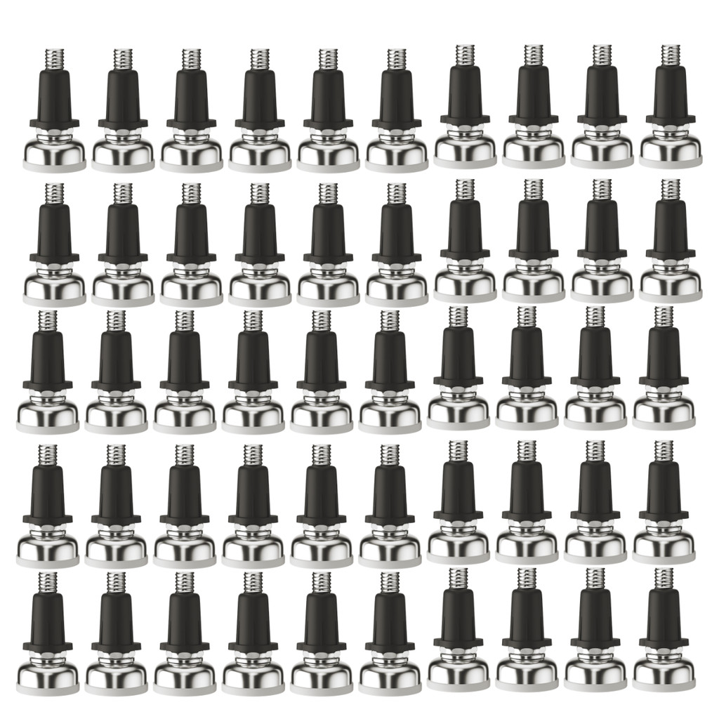 Kit com 50 Sapata Pé Nivelador Base 21mm Zincado