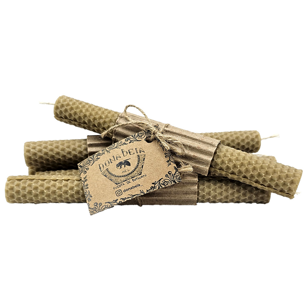 Kit 5 Velas de Cera de Abelha 20 cm Vela de Decoração e Aromatização em Oferta na Shopee