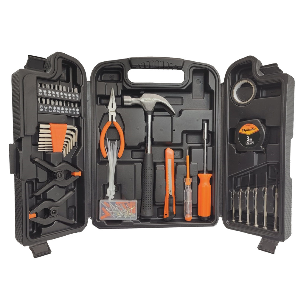 Jogo de Ferramentas Com Maleta 129 Peças Chaves Martelo Bits Sparta em Oferta na Shopee