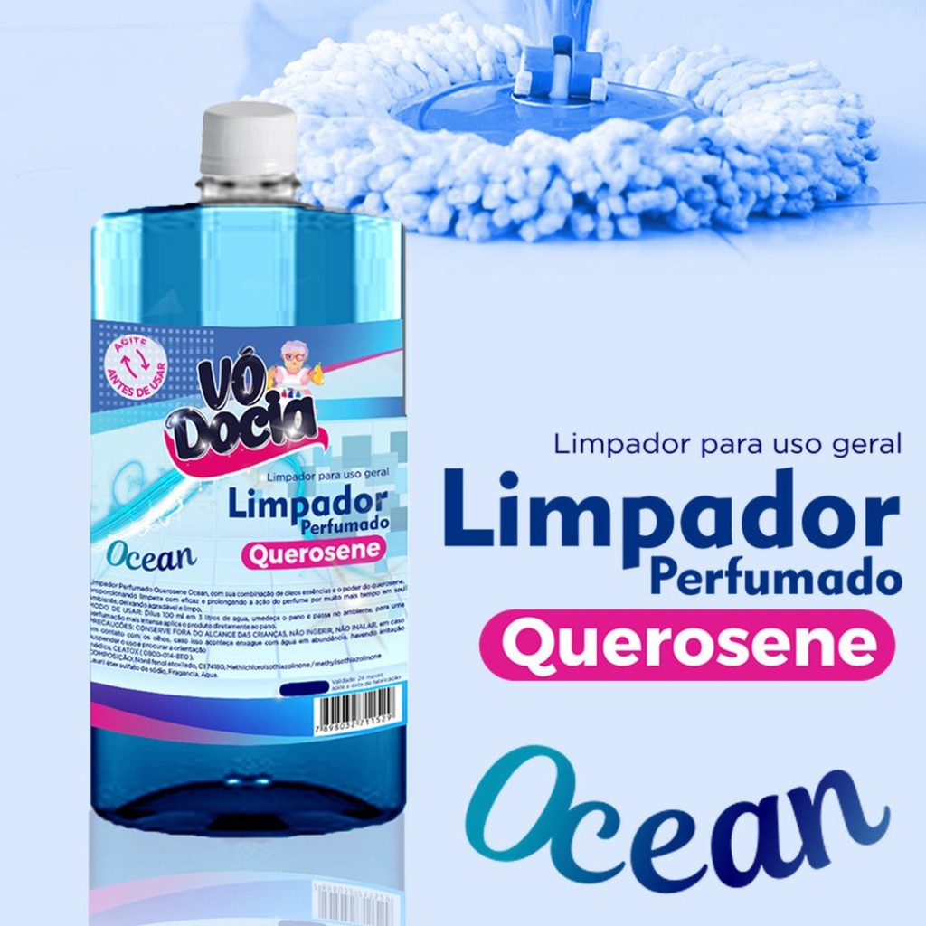 Limpador Perfumado com Querosene Limpeza Poderosa Aroma Agradável 1L