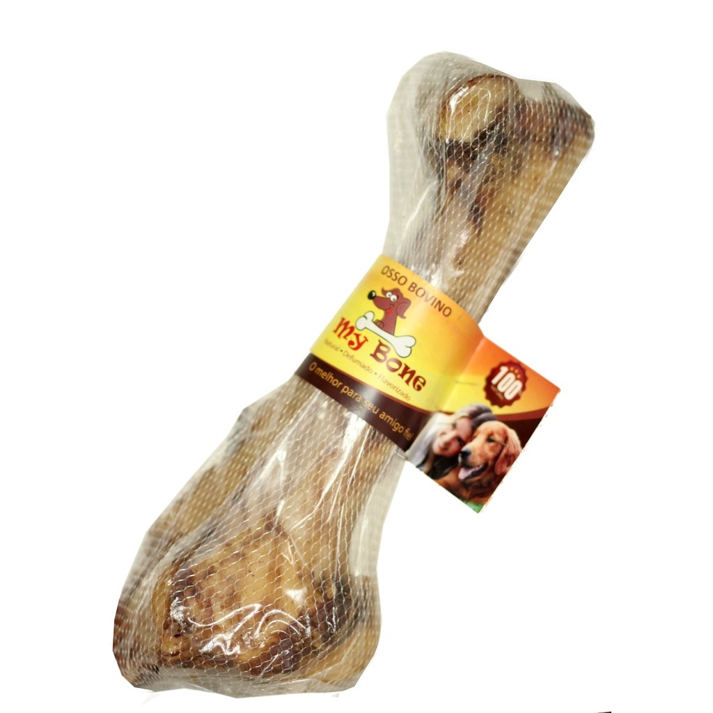 10 UNID - Osso Umero Bovino Desidratado Defumado - MY BONE - "Canela Bovina"
