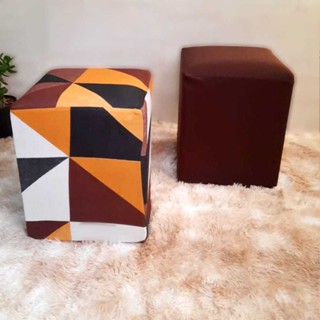 Kit 4 capas puff  Geo retro e tabaco cores  realista  35x35 em Oferta na Shopee