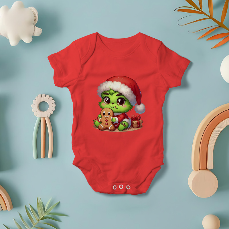 Body para Bebê com Estampa Desenho do Grinch Bebê — imagem 2 de 2