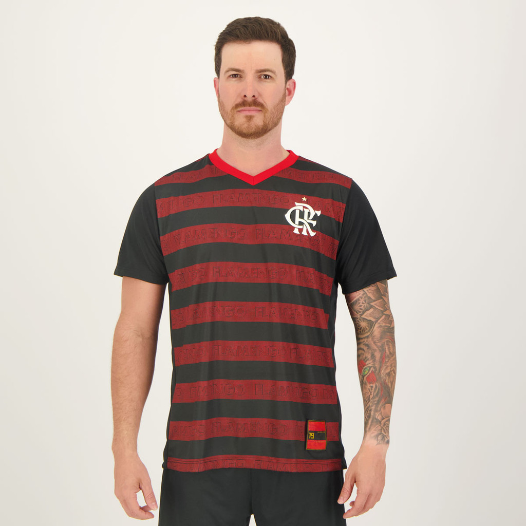 Camisa Flamengo Nineteen Preta e Vermelha - Sports & Outdoors