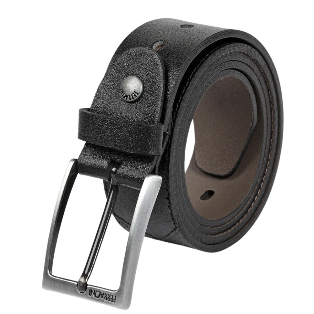 Cinto em couro legitimo Ferracini Fc667a preto