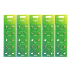 Kit 50 Baterias Pilhas Alcalina Lr626 1,5v 5 Cartela Elgin