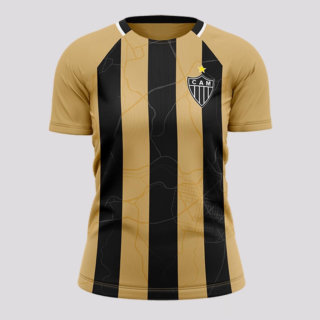 Camisa Atlético Mineiro Euforia Feminina Dourada em Oferta na Shopee