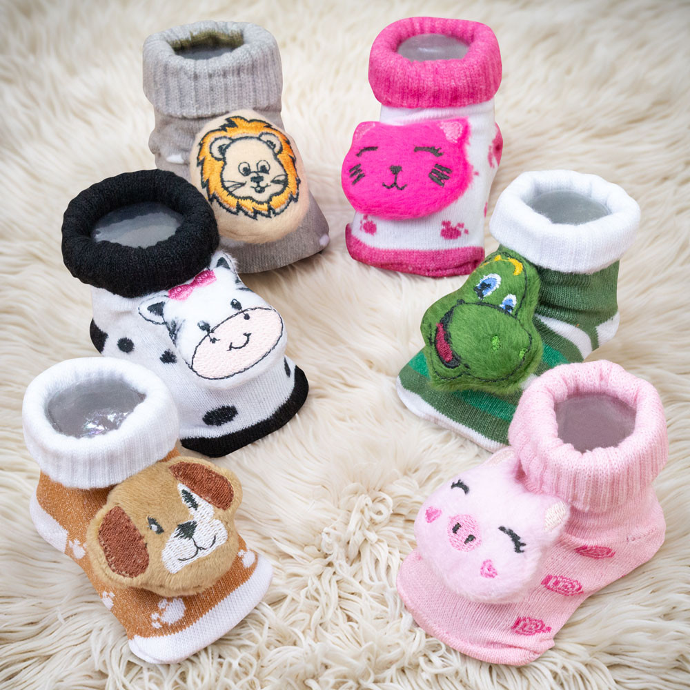 Pantufas de Bichinhos para Bebês até 12 meses